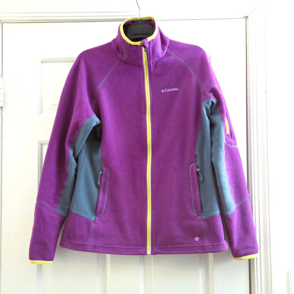 Columbia Titanium Omni-Heat Reflective Fleece Sweater Top Full Zip Pocket sz M-L